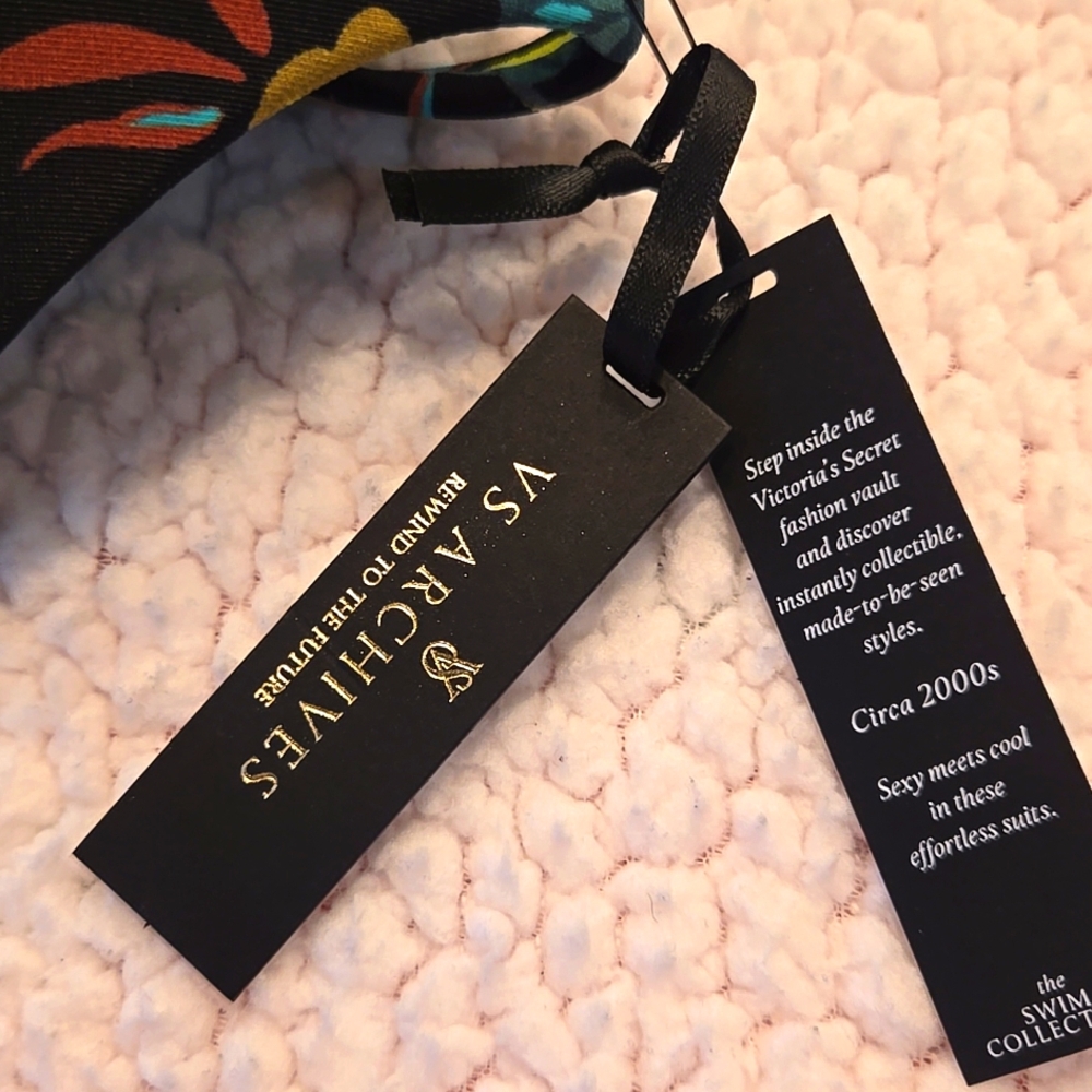 Victoria's Secret Green and Black Bikini Bold Tropical Design - Picture 4 of 4